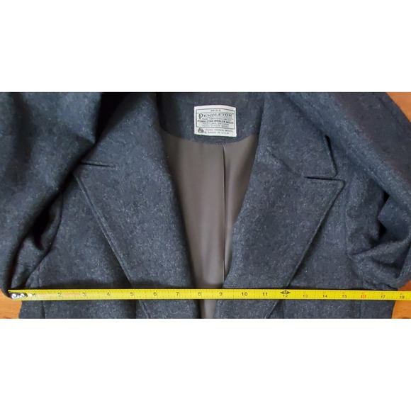Vintage Miss Pendleton Woolen Mills Pure Virgin Wool Gray Blazer‎ Jacket Women's - Picture 3 of 7